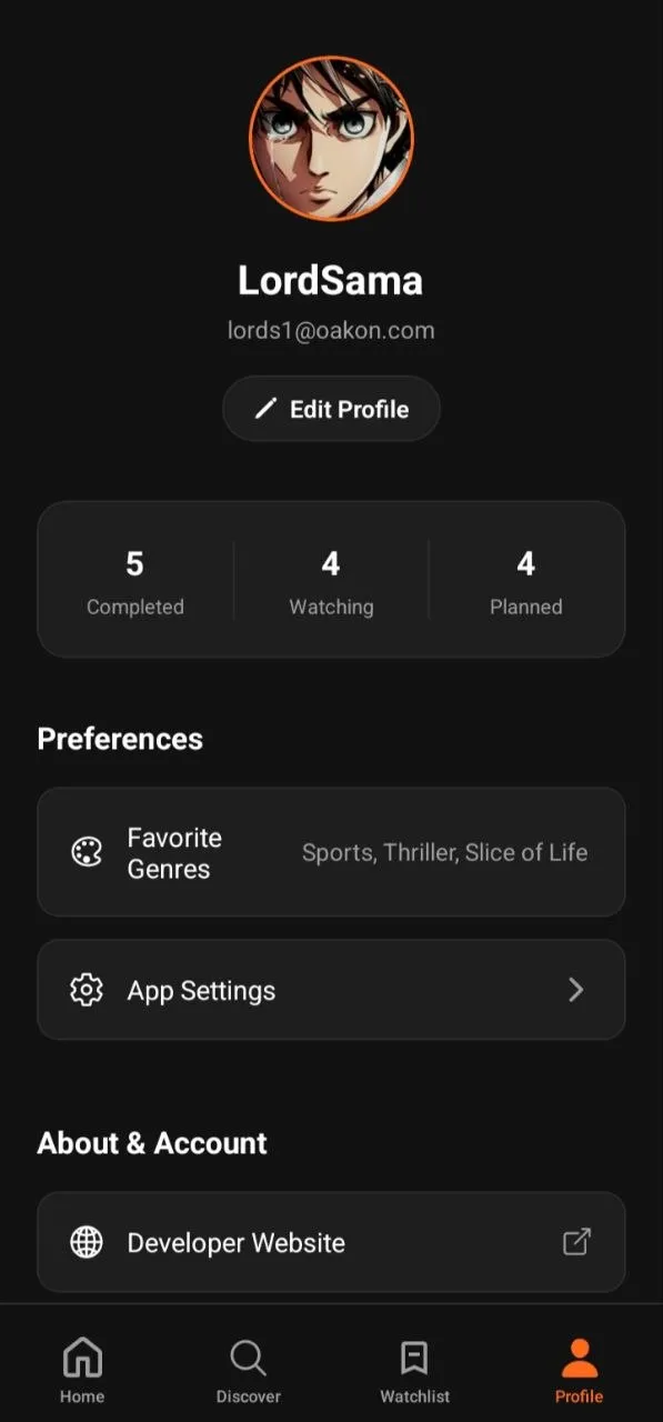 Taste Profiling Screen